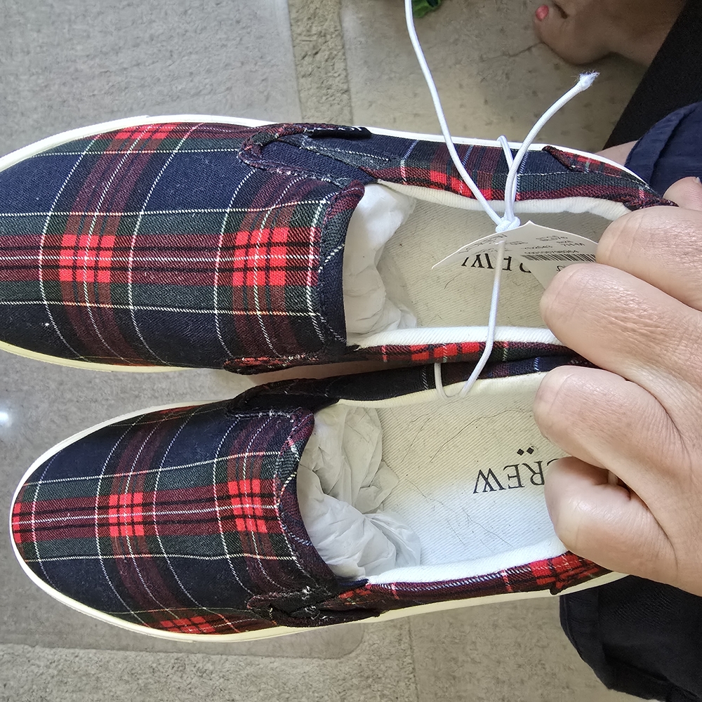 J. Crew Red and Black Sneakers Comfortable Casual Style